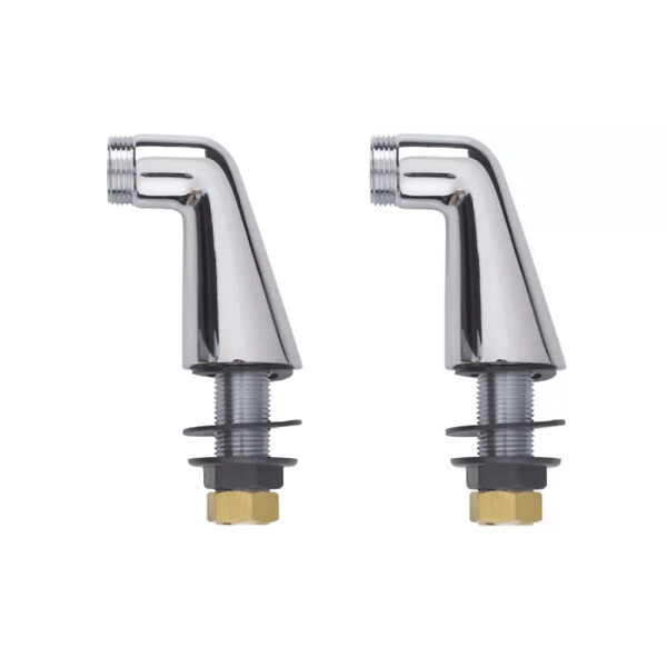 GROHE - Pack mitigeur thermostatique Trend avec colonnettes + Douchette 1 jet Vitalio Get Stick + Flexible 1750 mm - large