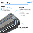 WEDI - Coffre d'habillage Mensolo L 260 x 20 x 20 - vignette