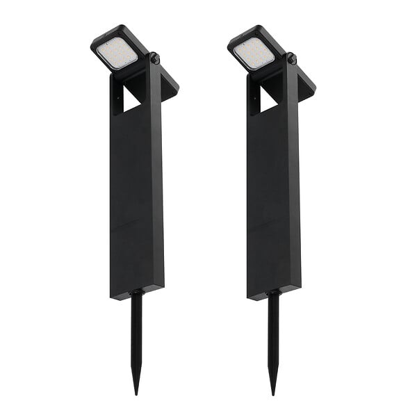 LUMISKY - 2 Potelets solaires orientables BRITY H49cm 200LM - large