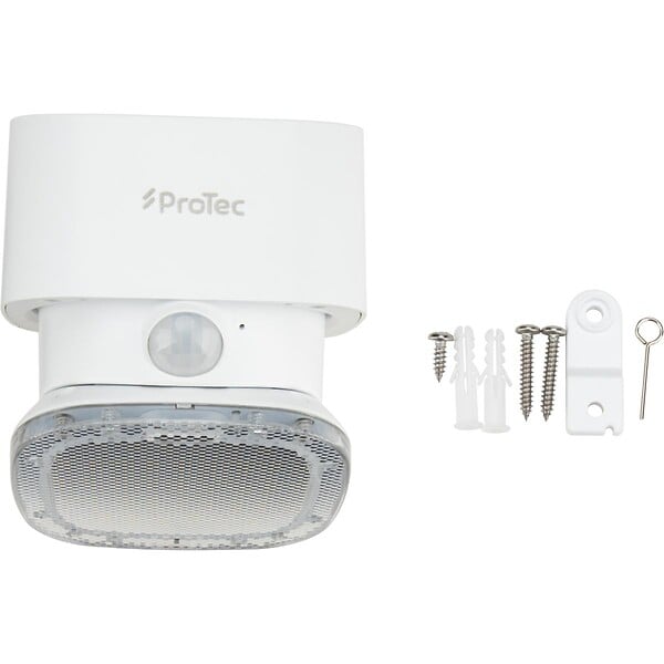 PROTEC - Applique murale solaire LED + détecteur mouvement IP54 Blanc - Protec - large
