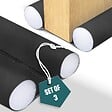 VOUNOT - Lot de 3 Boudins de Porte Isolants coupe froid Découpables 96cm Noir - vignette