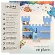 TECTAKE - Étagère murale MyLittleStory Fortress pour jusqu'à 16 Tonies bleu - vignette