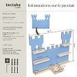TECTAKE - Étagère murale MyLittleStory Fortress pour jusqu'à 16 Tonies bleu - vignette