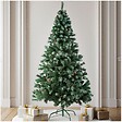 TECTAKE - Sapin de Noël artificiel avec pommes de pin et support métallique 180 cm vert - vignette