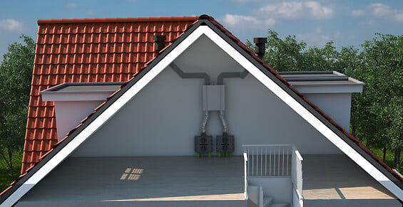 UBBINK - Sortie de toit VMC Ventus 200-180 Toit Pente Signo - UBBINK - 169882 - large