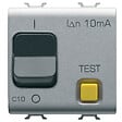 GEWISS - Disjoncteur différentiel 1P+N 10 A - 10 mA - 230 V - 3 kA - ChoruSmart 2 modules finition Titane - GEWISS - GW14485 - vignette