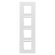 GEWISS - Plaque LUX 8 modules verticale en métal blanc satiné compatible ChoruSmart - GEWISS - GW16229XW - vignette