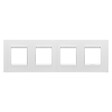 GEWISS - Plaque LUX 8 modules horizontale en métal blanc satiné compatible ChoruSmart - GEWISS - GW16228XW - vignette