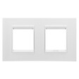 GEWISS - Plaque LUX 4 modules horizontale en métal blanc satiné compatible ChoruSmart - GEWISS - GW16223XW - vignette