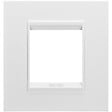 GEWISS - Plaque LUX 2 modules en métal blanc satiné compatible ChoruSmart - GEWISS - GW16222XW - vignette