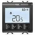 GEWISS - Thermostat connecté ChoruSmart Noir satiné mesure temp/humidité Zigbee - GEWISS - GW12709 - vignette