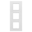GEWISS - Plaque LUX 6 modules verticale en métal blanc satiné compatible ChoruSmart - GEWISS - GW16227XW - vignette