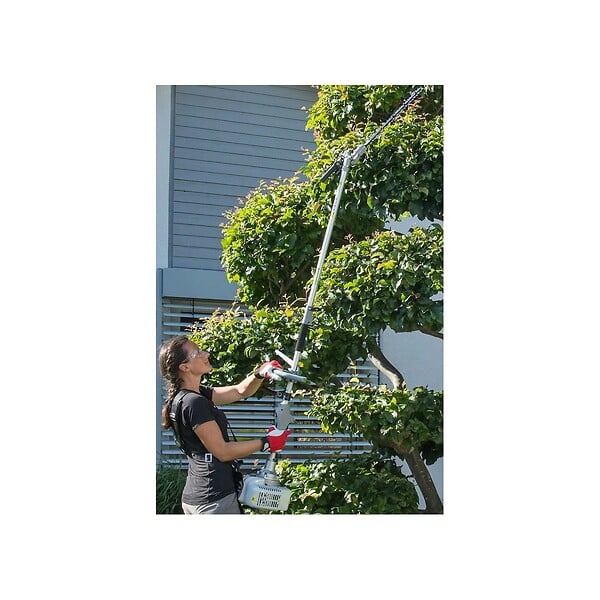 IKRA - Outils de Jardin Multifonction Thermique 4 en 1 Taille haie + Élagueuse + Débroussailleuse (lame et bobine) IKRA - large