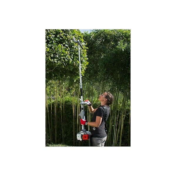 IKRA - Outils de Jardin Multifonction Thermique 4 en 1 Taille haie + Élagueuse + Débroussailleuse (lame et bobine) IKRA - large