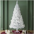 TECTAKE - Sapin de Noël artificiel avec support métallique blanc blanc - vignette