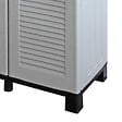 ARTPLAST - Cache Poubelles de tri Selectif 2 Sacs - Armoire Recyclage 68 x 37 x 90 cm Gris Clair 2 Portes 4 pieds ART PLAST - vignette