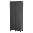 ARTPLAST - Armoire à balais + 3 Etagères Amovibles Anthracite 68 x 37 x 169 cm - Placard à balais Charge 60kg Garage Buanderie ArtPlast - vignette