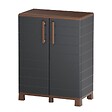 ARTPLAST - Armoire de rangement Extérieur/Intérieur 2 portes 2 Etagères Anthracite - Meuble de rangement de Garage 68 x 37 x 90 cm - vignette