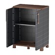 ARTPLAST - Armoire de rangement Extérieur/Intérieur 2 portes 2 Etagères Anthracite - Meuble de rangement de Garage 68 x 37 x 90 cm - vignette