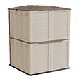 INTEC - Abri de Jardin Extérieur Beige - Cabanon de Jardin 151x146x200cm avec plancher - Rangement Outils, Vélos INTEC - vignette