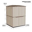 INTEC - Abri de Jardin Extérieur Beige - Cabanon de Jardin 151x146x200cm avec plancher - Rangement Outils, Vélos INTEC - vignette