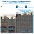 VOUNOT - Brise vue occultant en HDPE 230g/m² 1x10m avec attaches de fixation gris - vignette
