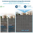 VOUNOT - Brise vue occultant en HDPE 230g/m² 1.8x10m avec attaches de fixation gris - vignette