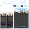 VOUNOT - Brise vue occultant en HDPE 230g/m² 1x10m avec attaches de fixation anthracite - vignette