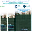 VOUNOT - Brise vue occultant en HDPE 230g/m² 1.8x20m avec attaches de fixation vert - vignette