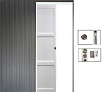 GD MENUISERIES - Porte Coulissante Korya Blanc 3 panneaux H204 x L73 cm, Galandage - vignette