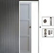 GD MENUISERIES - Porte Coulissante Greyria Gris 3 Panneaux Gris Clair H204 x L73 cm, Galandage - vignette