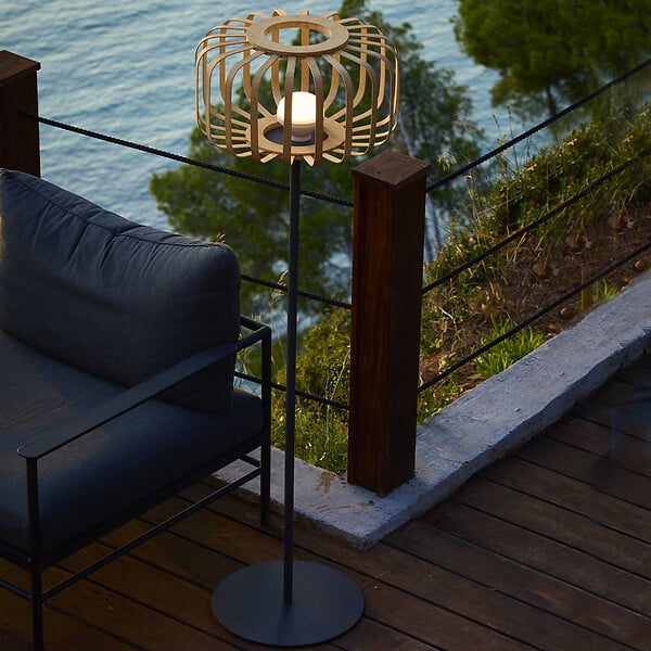 LUMISKY - Lampadaire extérieur sans fil STANDY BAMBOU H150cm - large