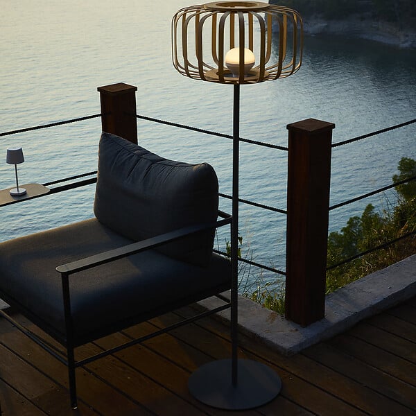 LUMISKY - Lampadaire extérieur sans fil STANDY BAMBOU H150cm - large