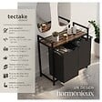 TECTAKE - Panier à linge avec étagère, style industriel noir/marron - vignette