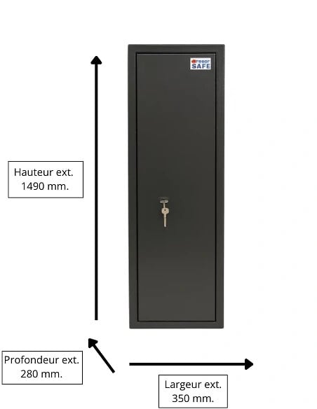 TRESORSAFE - Armoire À Fusils Tresorsafe 6 Armes Serrure À Clés - large