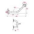 PELLET - Réhausse WC PMR PELLET plastique blanc avec abattant 10 cm + Barre de maintien coudée PMR PELLET Essentiel - vignette