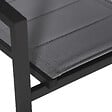 HAPPY GARDEN - Lot de 4 chaises rembourrées en aluminium anthracite - textilène gris - vignette