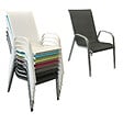 HAPPY GARDEN - Lot de 4 chaises MARBELLA en textilène gris - aluminium gris - vignette
