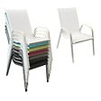 HAPPY GARDEN - Lot de 6 chaises MARBELLA en textilène blanc - aluminium blanc - vignette