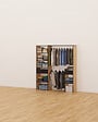MIX T - Kit dressing Liam - Chêne/Noir - H.202xL.140/180xP.39cm - vignette