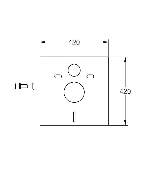 GROHE - Set garniture de raccordement pour WC suspendu + Isolation phonique (37311K00-SET) - large