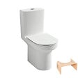 JACOB DELAFON - WC à poser sans bride sortie horizontale Elite avec abattant frein de chute + tabouret physiologique bois - vignette
