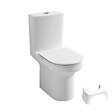 JACOB DELAFON - WC à poser sans bride sortie horizontale Elite avec abattant frein de chute + tabouret physiologique blanc - vignette