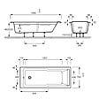 JACOB DELAFON - Baignoire bain douche Struktura compacte Acrylique renforcé 170 x 70 - vignette