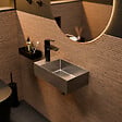CERAMIA - Ceramia Timeless Lave mains en Acier Inoxydable 304, 40x22x11cm, Chrome brossé - vignette