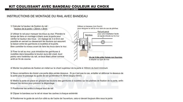 GD MENUISERIES - Rail Alu Avec Cache Rail Couleur Blanc - large