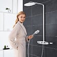 GROHE - Colonne de douche thermostatique Rainshower System SmartControl Mono 360 Blanc/chromé + Tablette douche d'angle Start Cube - vignette