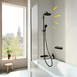 GROHE - Colonne bain douche thermostatique Vitalio Start System noir mat + Panier douche Start Cube - vignette