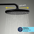 GROHE - Colonne bain douche thermostatique Vitalio Start System noir mat + Panier douche Start Cube - vignette
