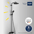 GROHE - Colonne bain douche thermostatique Vitalio Start System noir mat + Panier douche Start Cube - vignette